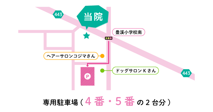 土支田ファミリー歯科の駐車場１